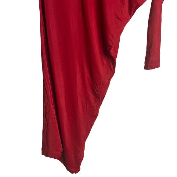 BCBGMaxAzria Red Long Sleeve Mid Length Jersey Dress Size XS - Picture 4 of 7